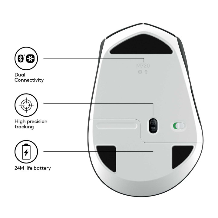 Мышь беспроводная Logitech M720 Triathlon (1000dpi,