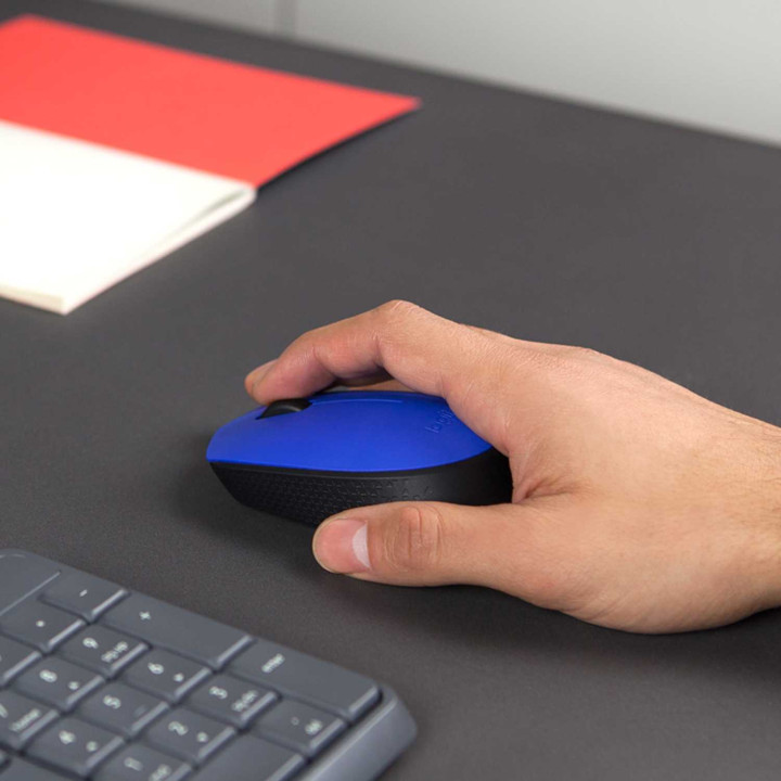 Мышь беспроводная Logitech M171 Blue (синяя,