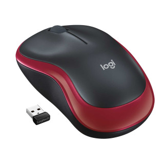 Мышь беспроводная Logitech M185 Red (красная,